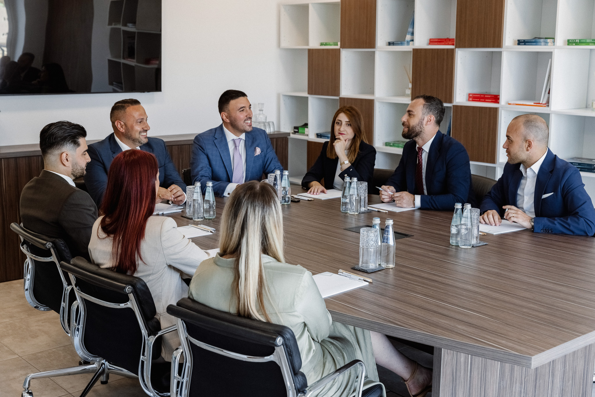 Team meeting in the conference room
