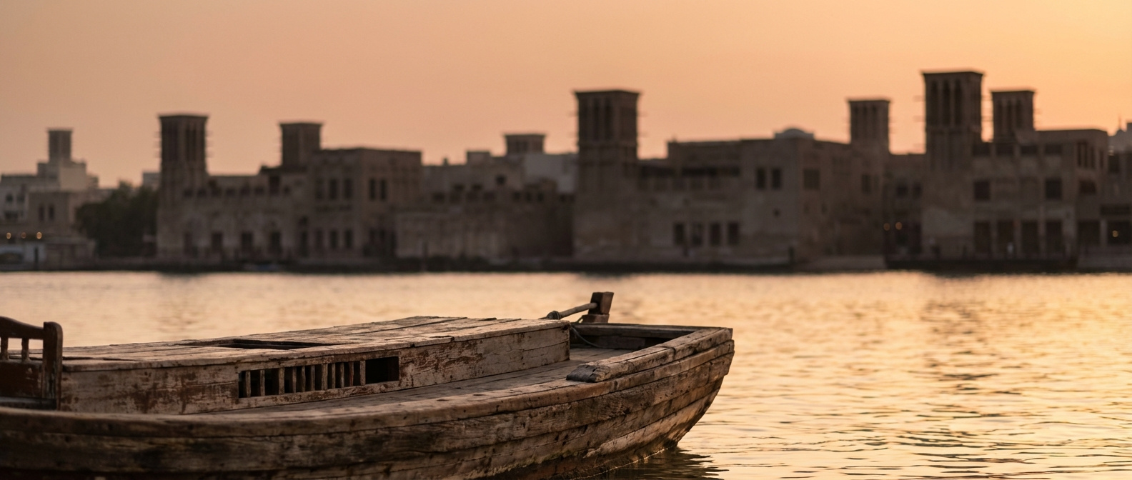 Traditional boat on Dubai Creek