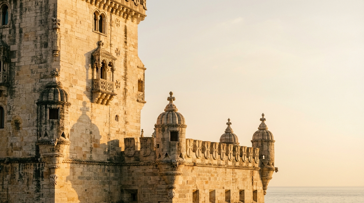 Architectural detail of the Torre de Belém